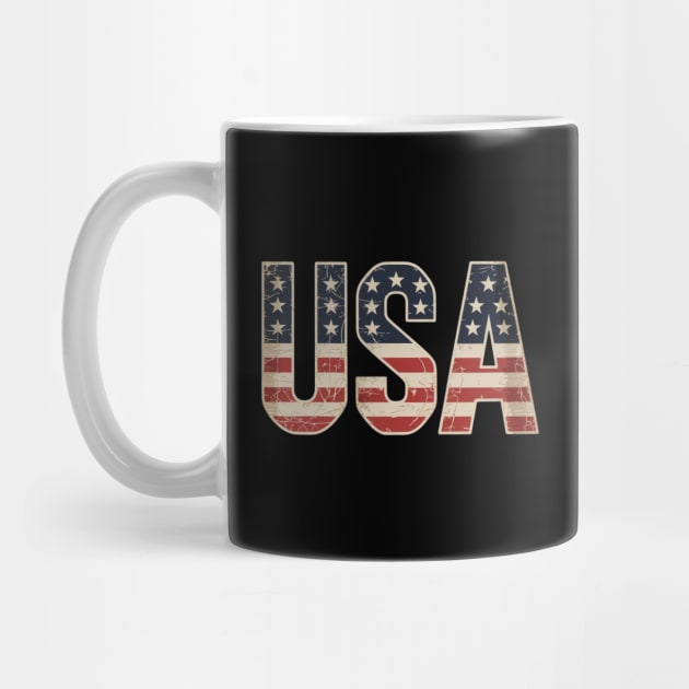 USA US Flag Patriotic 4th of July America by Creatifly Graphic Tees
